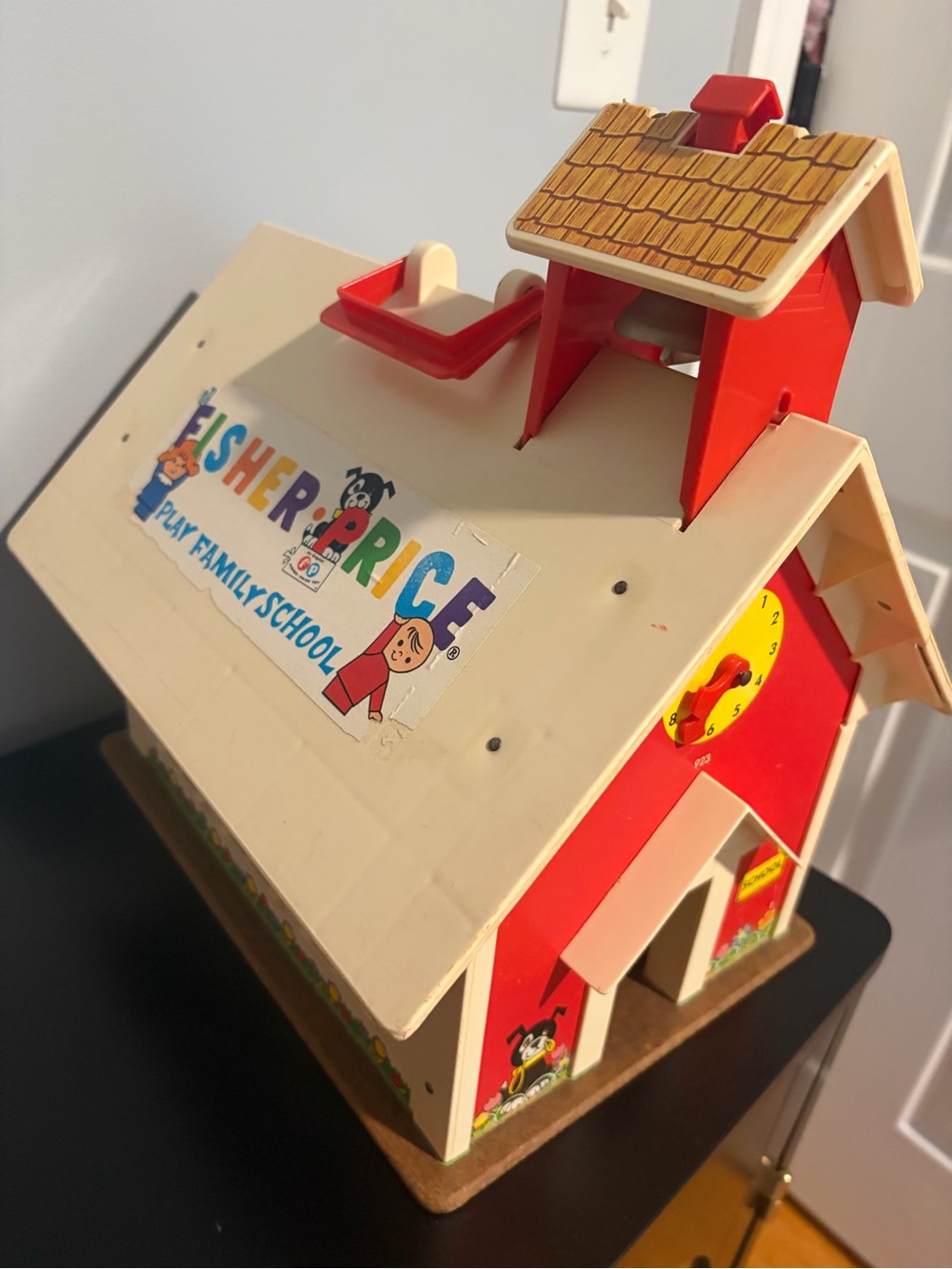 Fisher-Price Red and Cream Play Schoolhouse Toy
